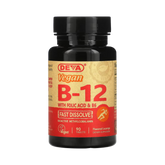 Deva, Vegan B12 with Folic Acid & B6, Fast-Dissolve, 90 Tablets